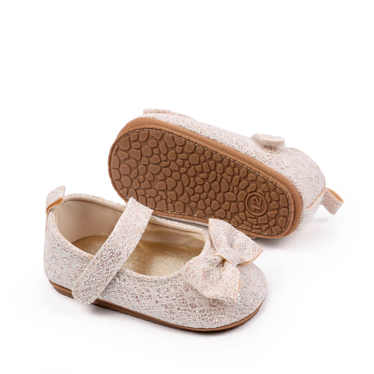 Baby Girl's First Walking Toddler Shoes Sping And Autumn Beautiful Design High Quality Hook-loop And TPR Sole Soft Comfortable