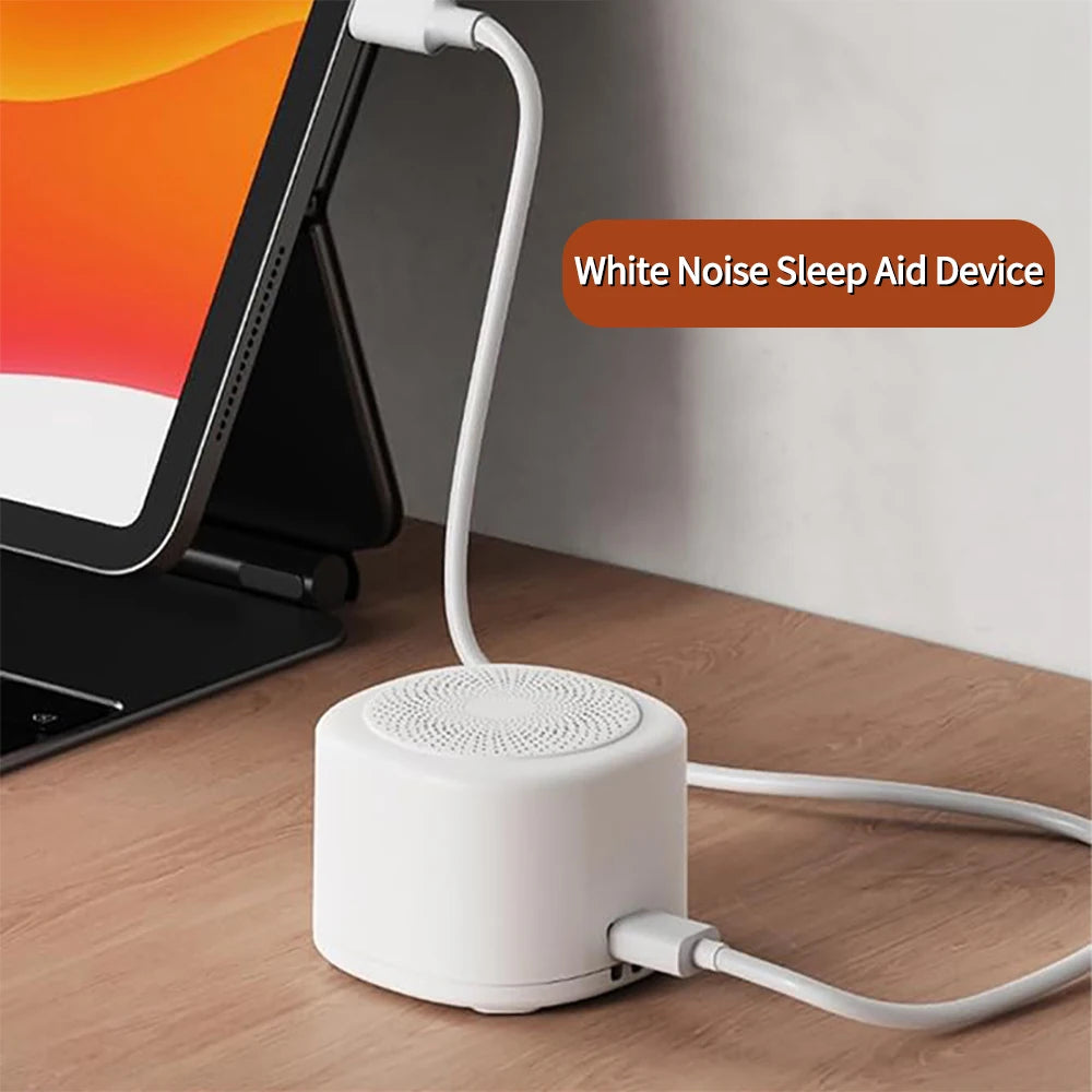 White Noise Machine 10 Soothing Sounds Sleep Sounds Machine with Night Light USB Charging Sleep Aid Device for Baby Adult