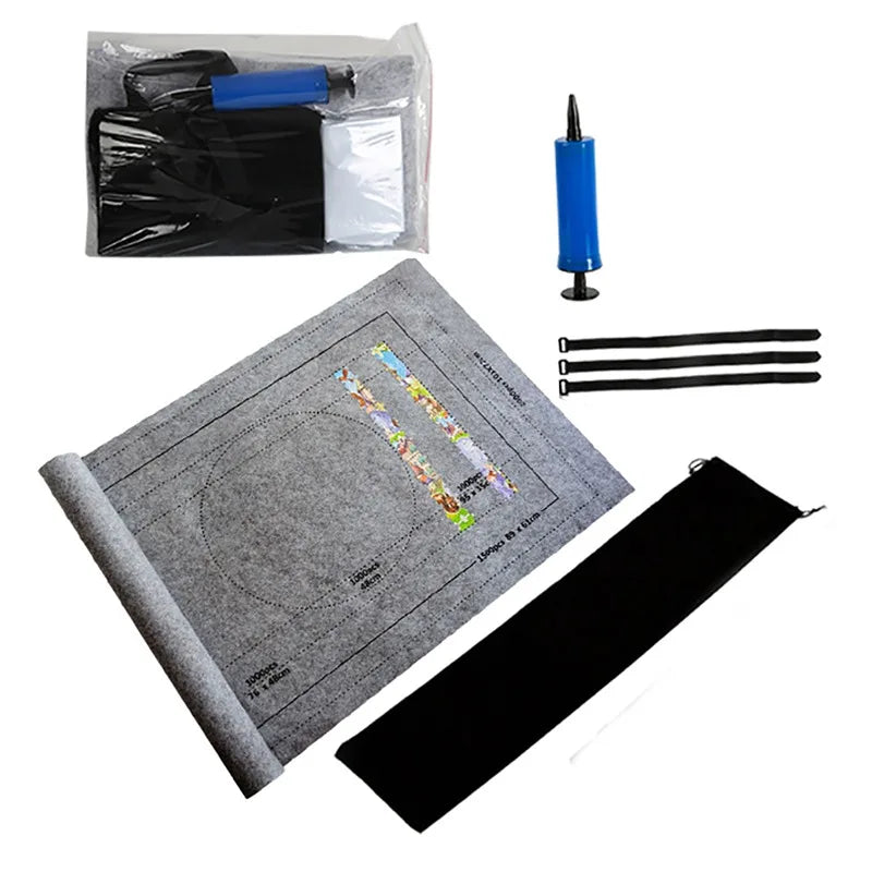 Puzzles Pad Felt Puzzle Mat 66x116 cm Jigsaw Roll Playmat For 1500 Pcs Portable Home Decor Living Room