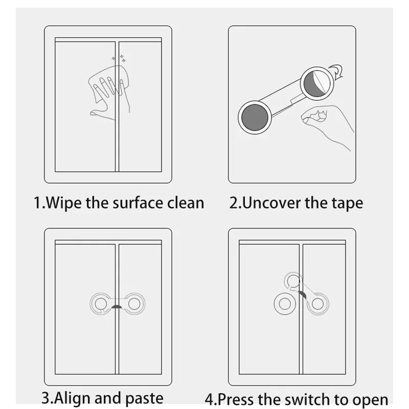 2-6Pcs Security Protection Lock Home Baby Safety Multifunction Drawer Lock Child Protect Toilet Refrigerator Lock Door Buckle