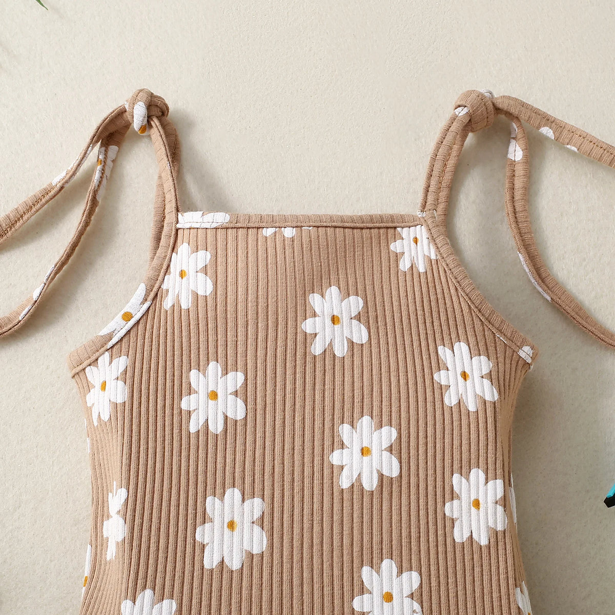 2PCS Summer Girl Crawling clothes Short Sleeve Cotton Short Sleeve  Round Necked Striped Clothes with Flower Printing Headband