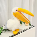 New Cartoon Pelican Plush Toys Realistic White Pelican Stuffed Bird Animal Soft Dolls Promotional Cheap Christmas Birthday Gifts