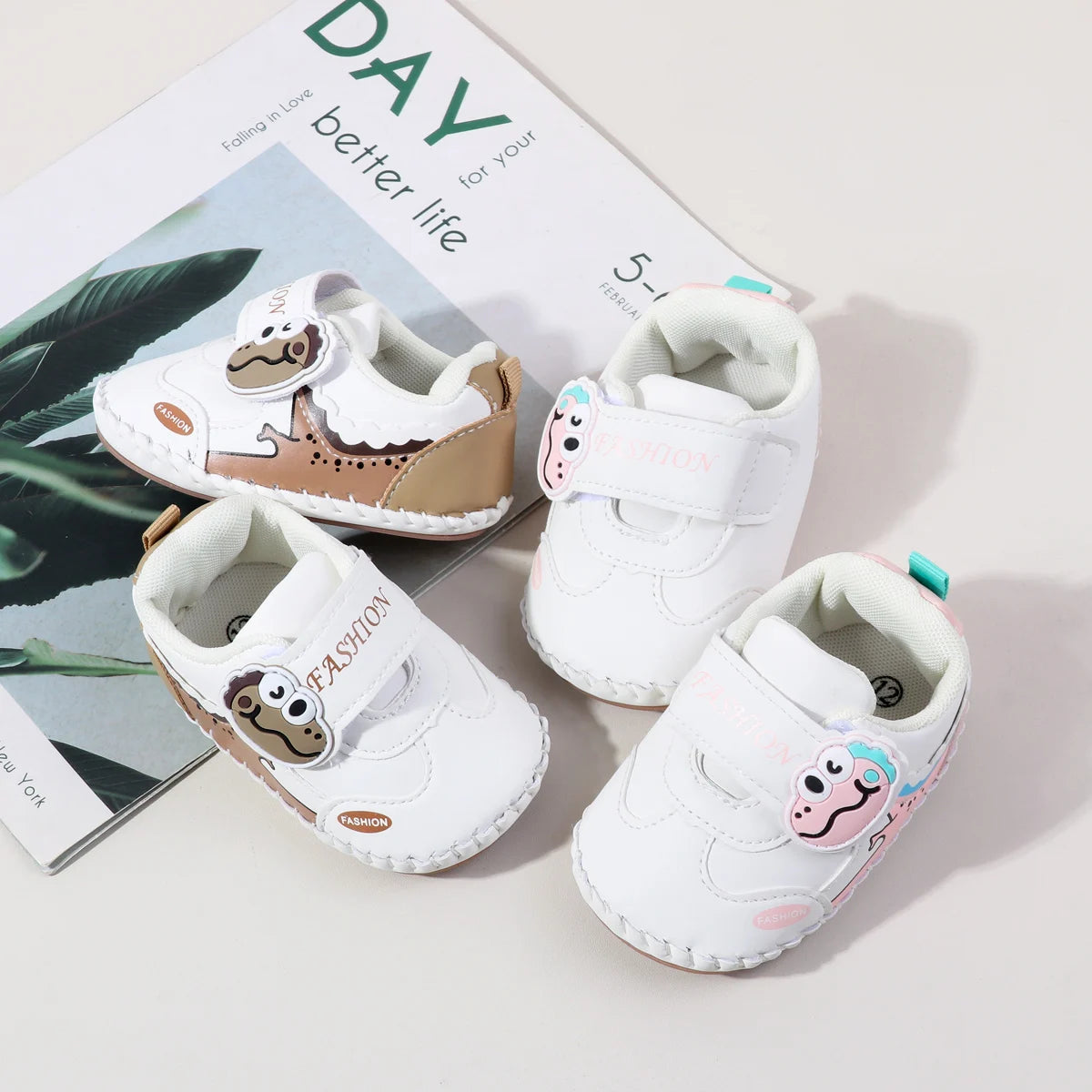 Spring And Autumn Baby Boy's And Girl's Toddler Shoes 0-18 Months High Quality PU Leather And Soft TPR Sole Baby Sneaker