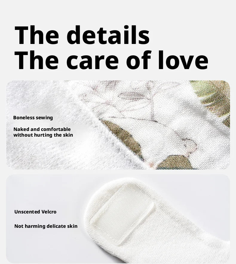 OUYUN Reusable Baby Cloth Diaper Pants 2pcs Cotton Gauze Breathable Nappy Cover Newborn M L XL