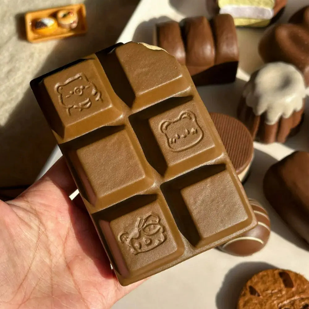 Squishy Chocolate Slow Rising Stress Relief Toy Simulated Fake Food Kawaii Cute Gift For Adult Decompression Squeeze Toy