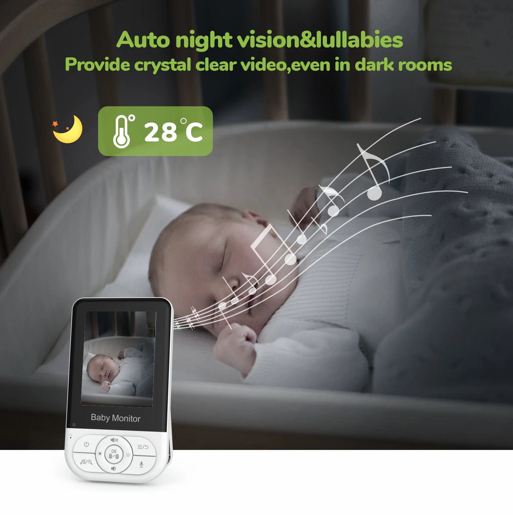 2.8inch 720P Baby Monitor with Camera  2.4G NO WIFI 30 Hours Two-way Communication Night Vision Video Baby Monitor
