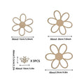 6Pcs/Set Nordic Style Wooden Hollow-Out Daisy Flower and Hollow-Out Bee Wall Decoration Wall Stickers, Natural Wood Style Decoration for Home Living Room, Bedroom, Cafe, Homestay Wall Wooden Wall Stickers Decoration