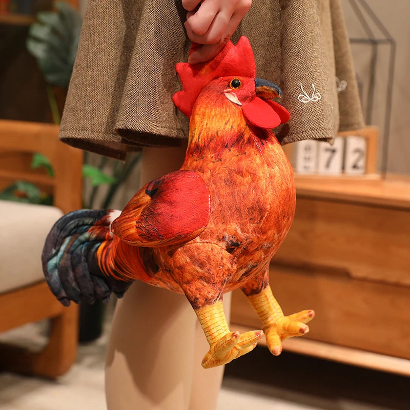 Hot High Quality 30/48cm Simulation Rooster Plush Toys Life Like Chicken Pillow Stuffed Soft Animal Dolls For Room Decor Gift