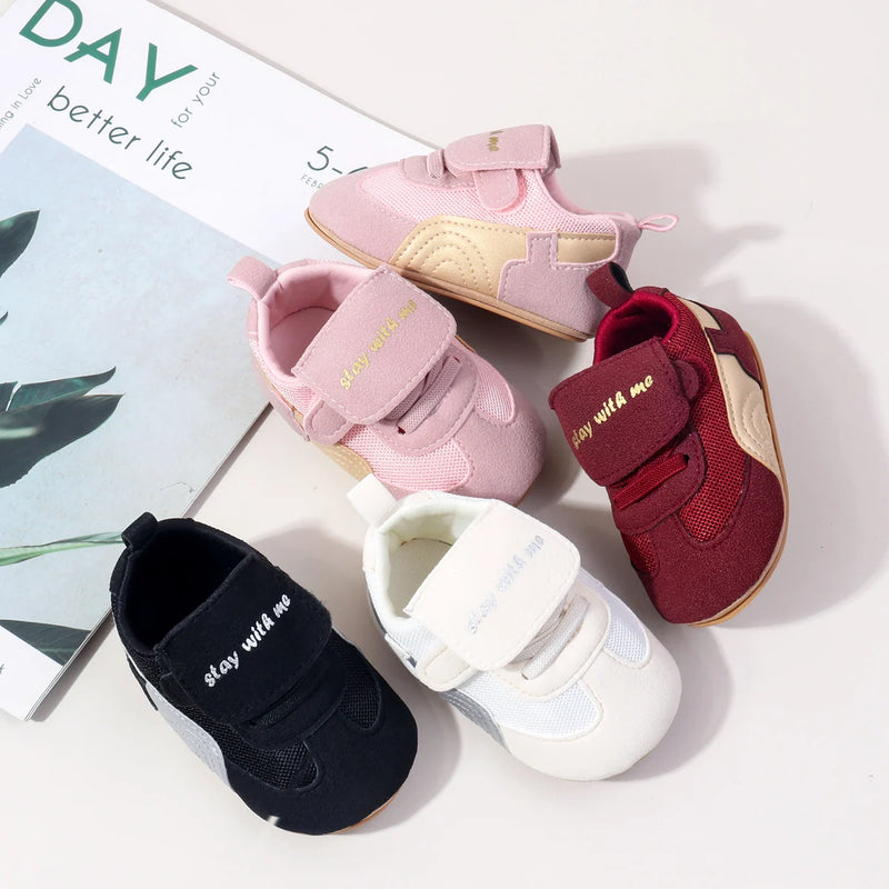Newborn Baby Shoes Classic Leather Soft Soles Non Slip Toddler Walking Shoes for Boys and Girls 0-18M First Step Walking Shoes