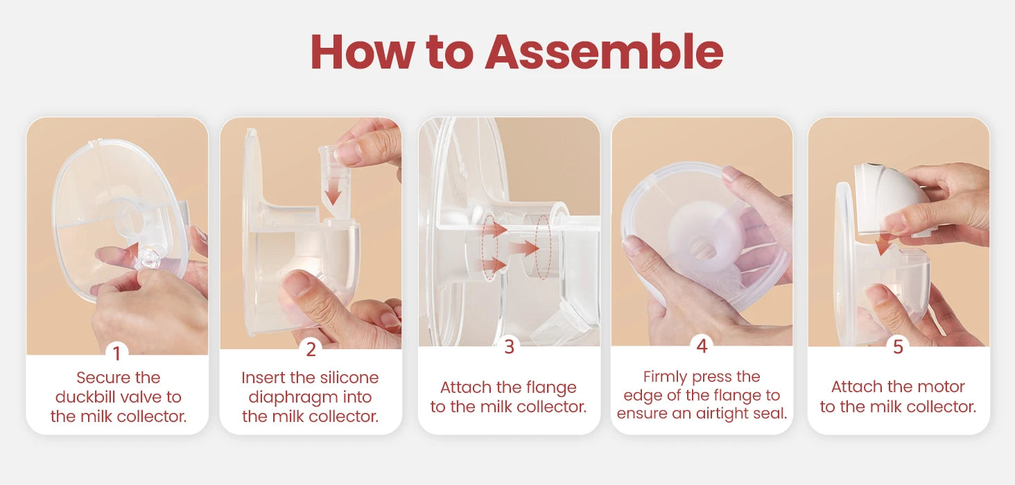 NCVI Electric Breast Pump, Hands-Free Breastfeeding Pump with 4 Modes & 9 Levels, Low Noise, 19/21/24mm Flanges