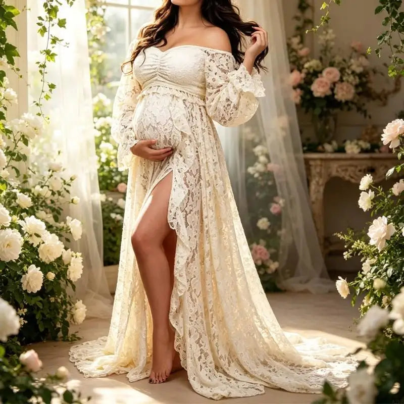 Maternity Photoshoot Dress Set for Pregnant Women