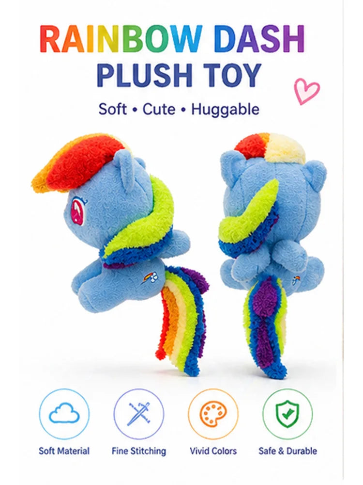 My Little Pony Plush Toy 28cm Cute Pony Stuffed Doll Soft Huggable Rainbow Pinkie Pie Birthday Gift Collection