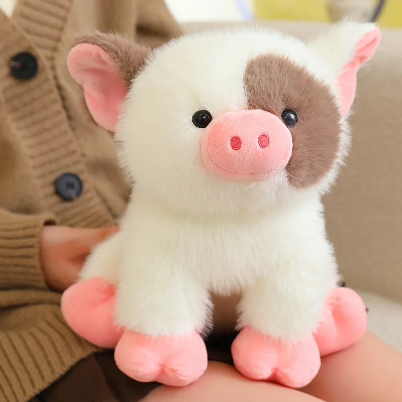 Cute Sitting Animals miniature fragrant pig Cat Soft Plush Dolls Stuffed Lifelike piglet Plushie Baby Toys Gifts For Children