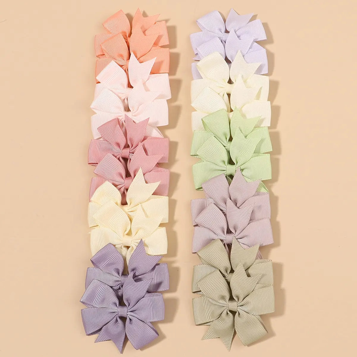 20Pcs Sunflower Ribbon Hair Clips 2.36 Inch Bangs Hair Clip Cheer up Bowknot Kids Girls Headdress Vibrant Color Mixed Bulk