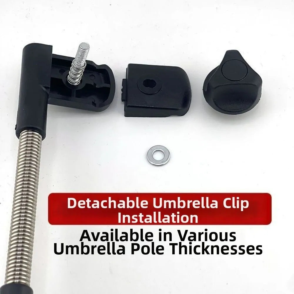 Rainproof Adjustable Umbrella Mount Stand Adjustable Angle Non-slip Clamp Pram Umbrella Bracket Portable Flexible
