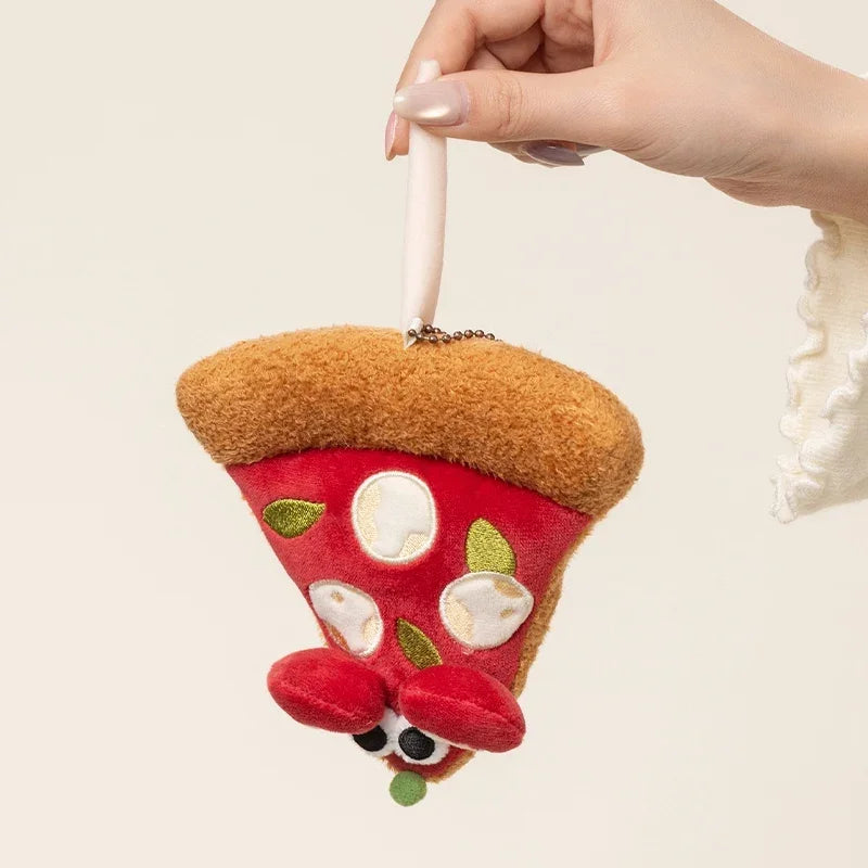 Pizza Mouse Plush Toys Hanging Pendants Creative Pizza Multiple Flavors Adorable Mouse Dolls Gifts For Birthday 14cm Decoration