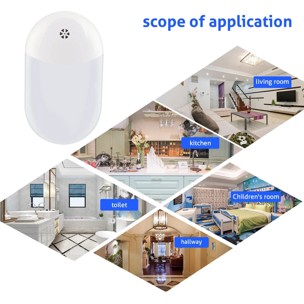 Melery LED Sensor Light EU Plug Night Warm White Nightlight Dusk/Dawn for Children Home Bedroom Bathroom Kitchen Hallway Stairs