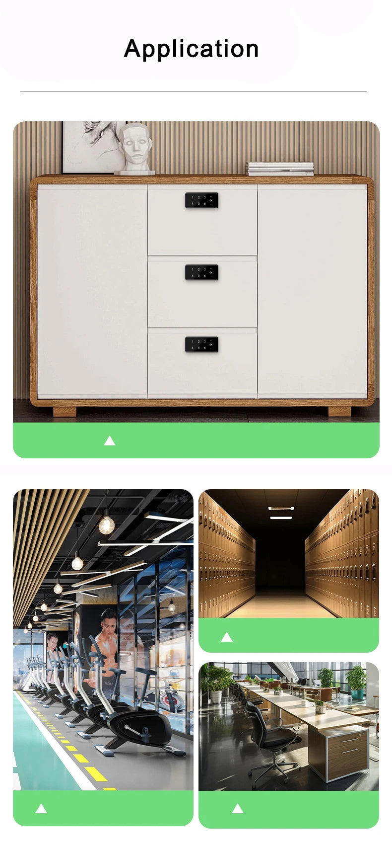 Smart Password Cabinet Drawer Cupboards Door Lock