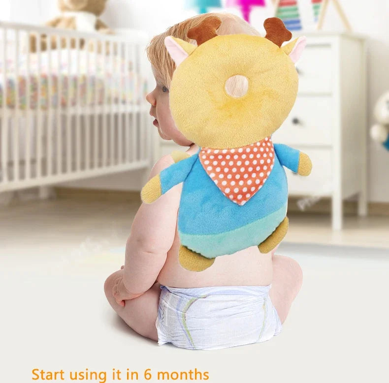 Baby Walking Head Protection Pad and Collision Prevention Backpack Pillow For Kids Soft Crystal velvet Cartoon Security Pillows