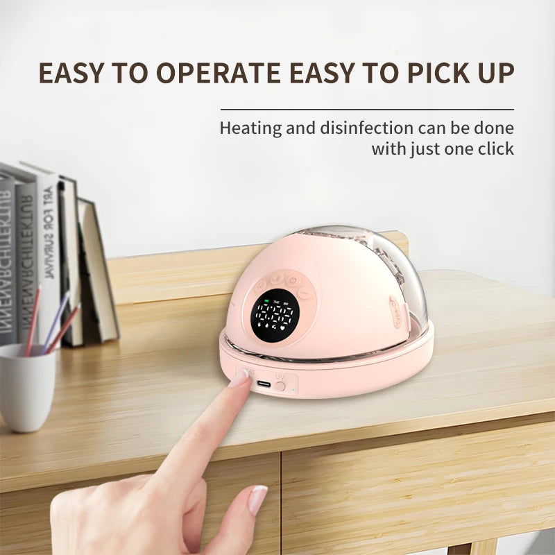 Upgrade Electric Breast Pump Handsfree With UV Sterilize & Heating Base BPAFree Silent Invisible Portable Double Breastmilk Pump