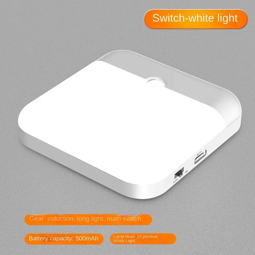 ATUO Motion Sensor Night Light USB LED Lamp With Switch Rechargeable Model ATUO For Home And Office