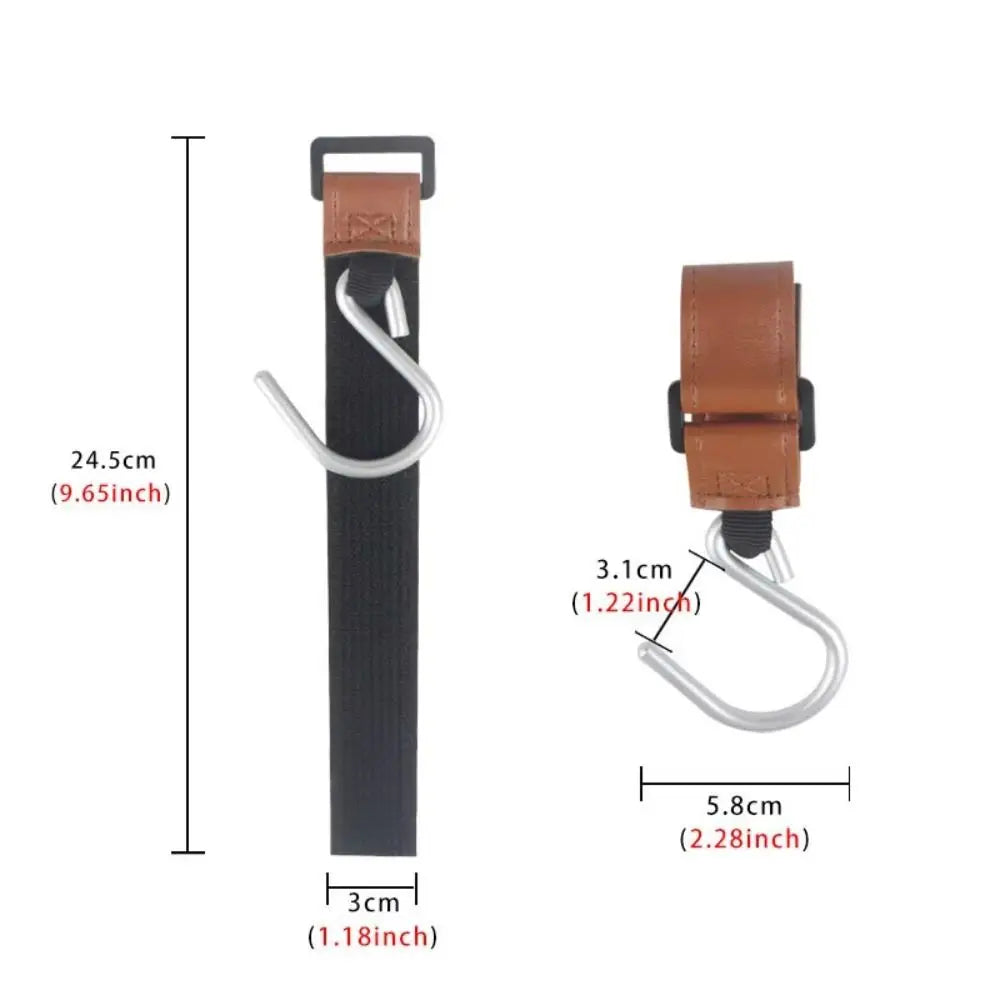 Cartoon S Shape Baby Stroller Hooks PU Solid Color Hanging Hook Stroller Accessories Cartoon Stroller Accessories Baby