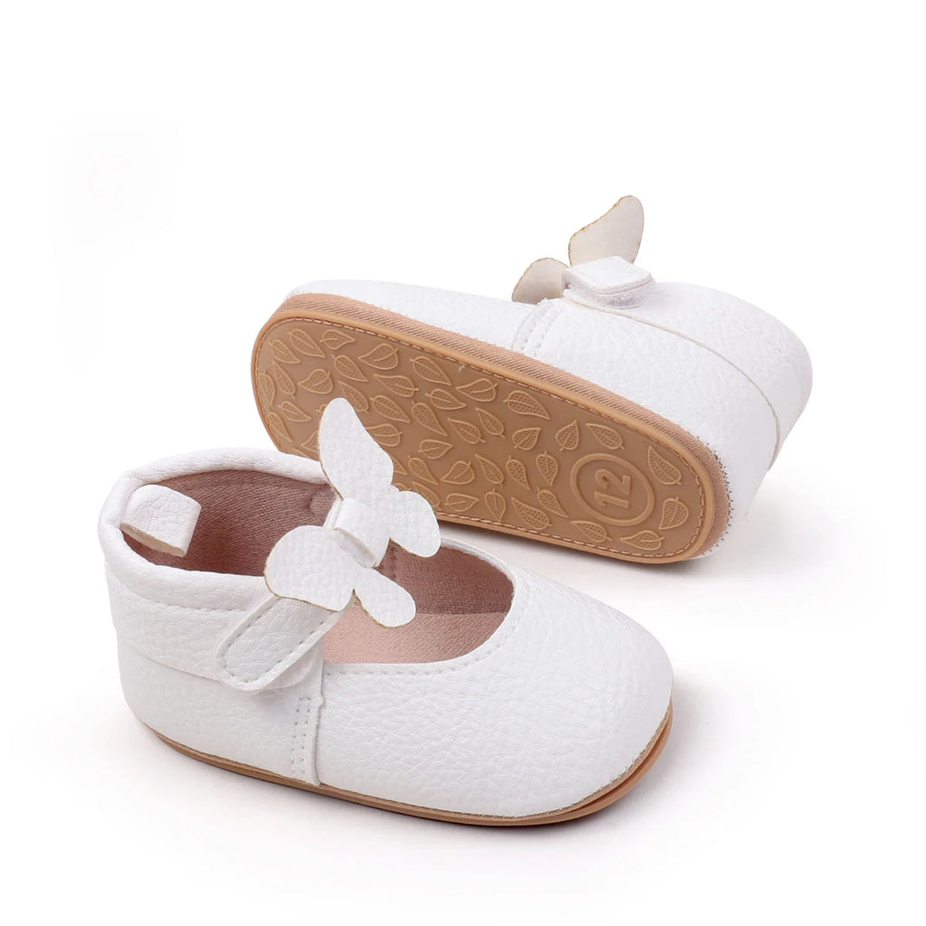 New Spring And Summer Baby Shoes Indoor Learning Shoes Butterfly Velcro Princess Shoes Anti-slip Baby Shoes