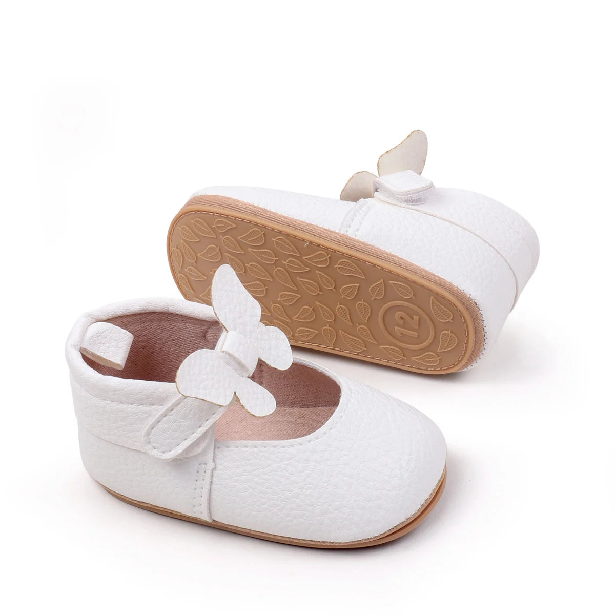 New Spring And Summer Baby Shoes Indoor Learning Shoes Butterfly Velcro Princess Shoes Anti-slip Baby Shoes
