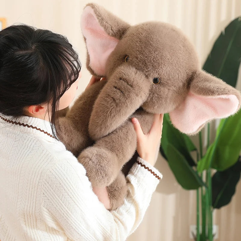 Wholesale 23/35cm Cute Pink Long Nose Elephant Plush Toys Lovely Soft Stuffed Cartoon Animals Dolls For Birthday Christmas Gift