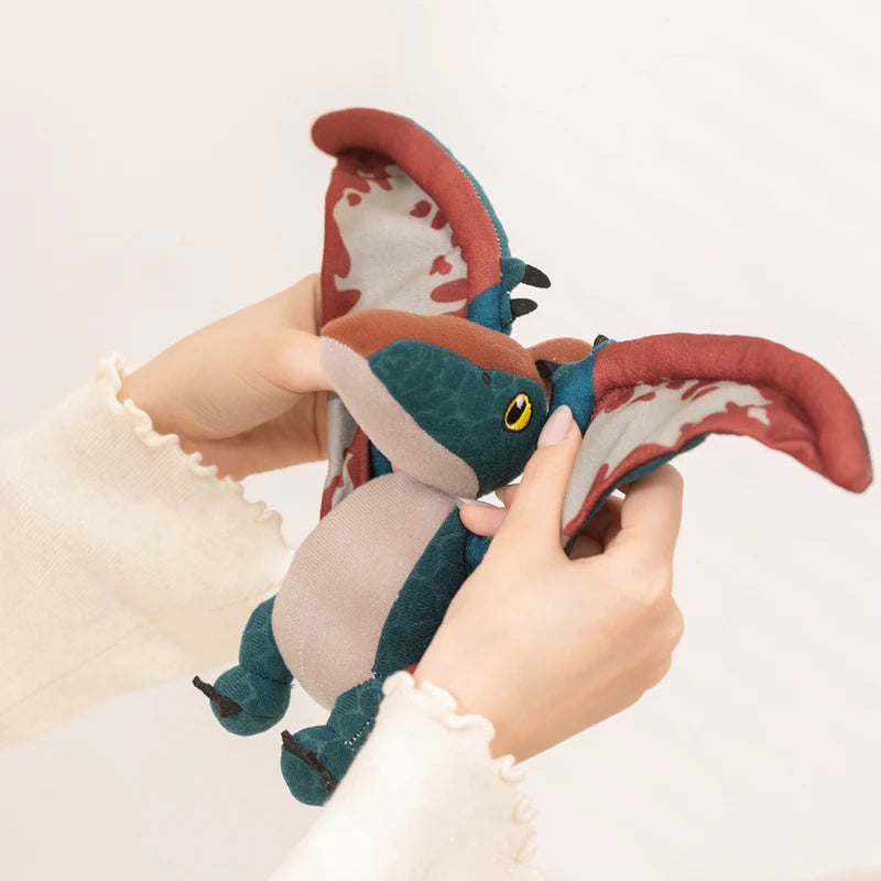 Hot 12cm Cyan Pterosaur Plush Toy Embossed Dinosaur Stuffed Animal Soft Prehistoric Creature For Kids Birthday Gift Room Decor