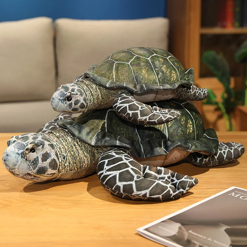 Simulation Sea Turtle Plush Toy Kawaii Soft Stuffed Tortoise Animal Home Decor & Birthday Gift for All Ages