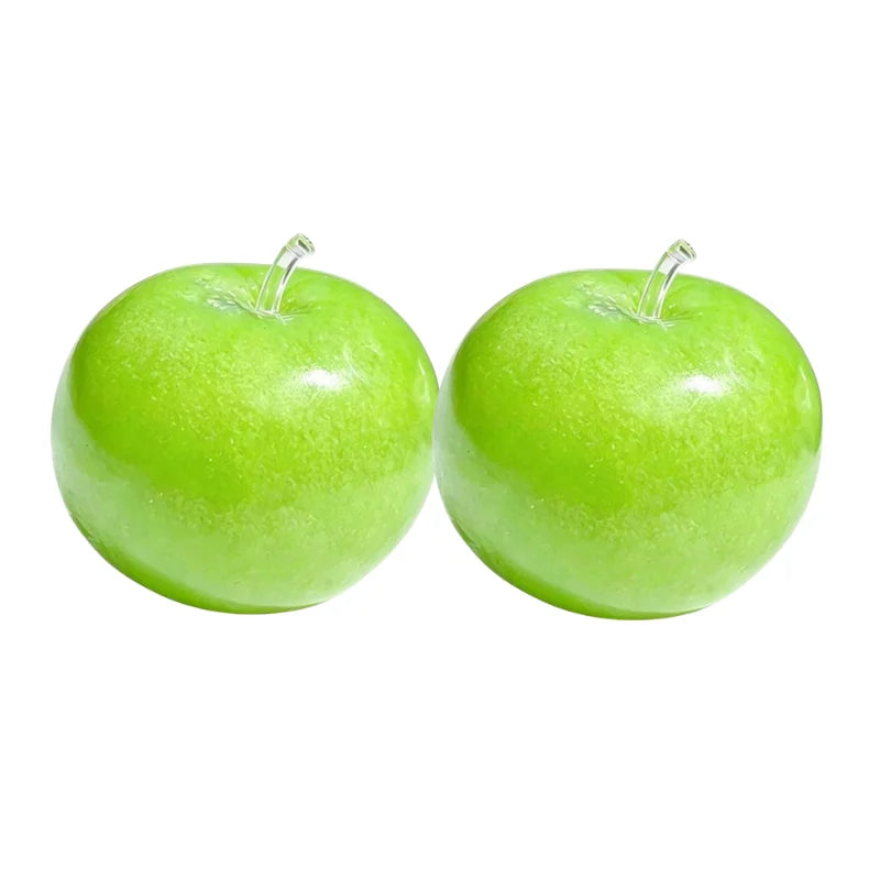 1/2/3/5PCS Realistic Artificial Green Apple Squishy Toy Soft Slow Rebound Stress Relief Squeeze Toy For All Ages Desktop Decor