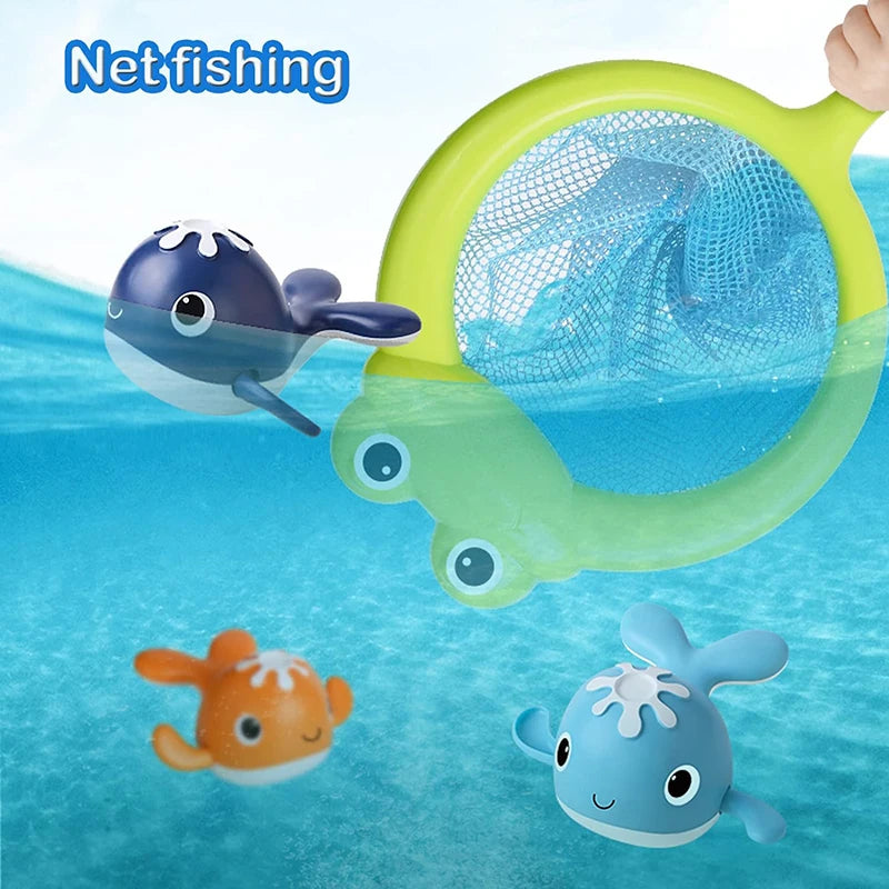 Children Bath Paddle Toys Magnet Fishing Toys Kids Swimming Pool Fishing Fun Game Toys Parent-child Interactive Water Toys Gift