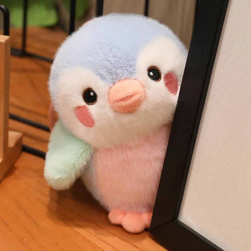 Wholesale 16cm Fluffy Pretty Bird Doll Cartoon Kawaii Pet Plush Toy Lifelike Little Pendants Car Bags Decor Keychain Kid Gift