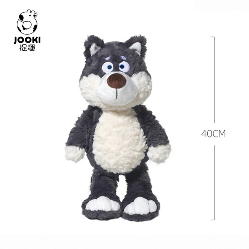 Nice Cuddly Cartoon Plush Toys Gray Wolf High Quality Fluffy Sitting Pose Doll Warm Cozy Children Companion Xmas Gift Home Decor