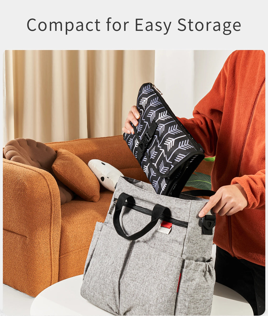 INSULAR Baby Diaper Changing Mats Infant Nappy Mattress Travel Cushion Portable Foldable Washable Waterproof Reusable 3 Layers