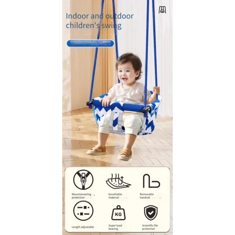 Toddler Indoor Outdoor Swing Hammock Chair Style Cloth Hanging Seat Fits Door Frame Home Garden Playground Kids’ Play Leisure