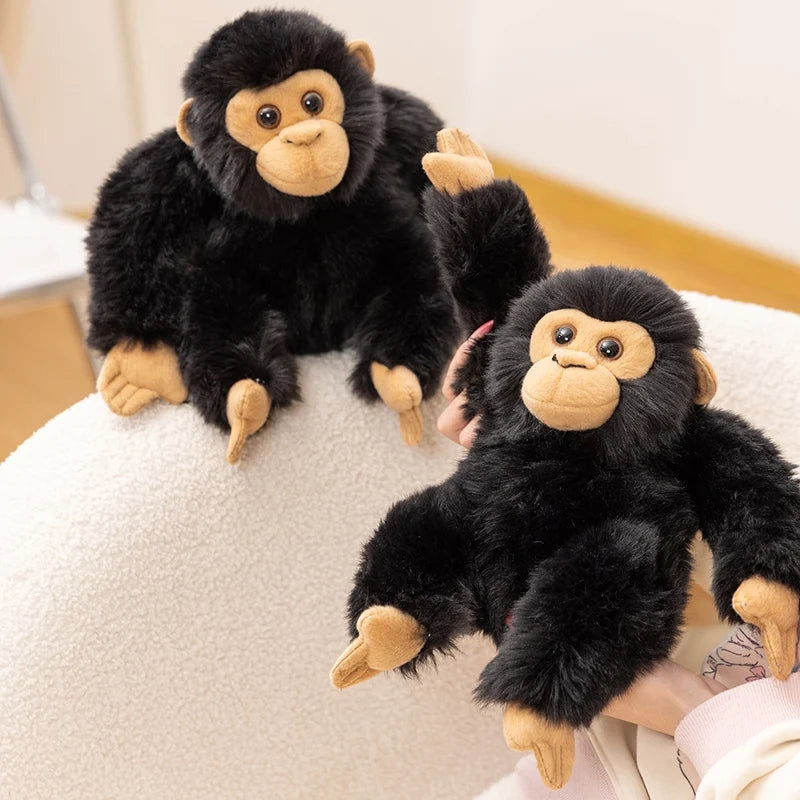 Nice Simulation Punch Gorilla Plush Doll Mother And Baby Long-arm Monkey Animal Stuffed Toy Home Decoration Gift For Children