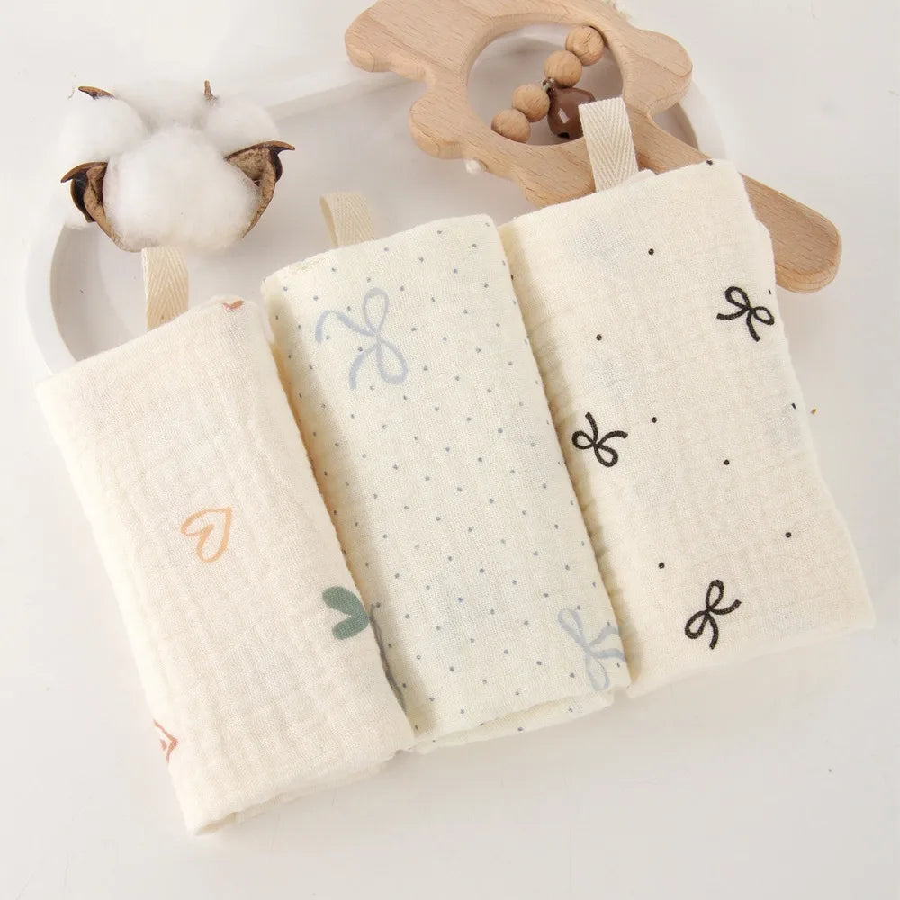 4-Layer Pure Cotton Baby Washcloths 22x23 cm Absorbent Gauze Square For Bath And Face