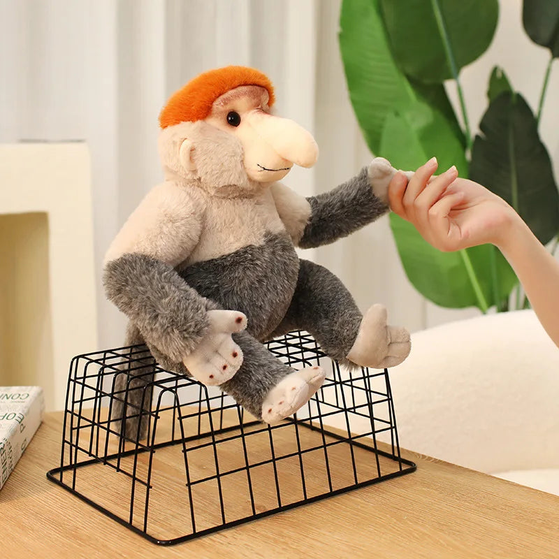 Proboscis Monkey Plush Toys Soft Dolls Pillow - Creative Cartoon High-Quality Baby Comfort Gift for Birthday Or Valentine's Day