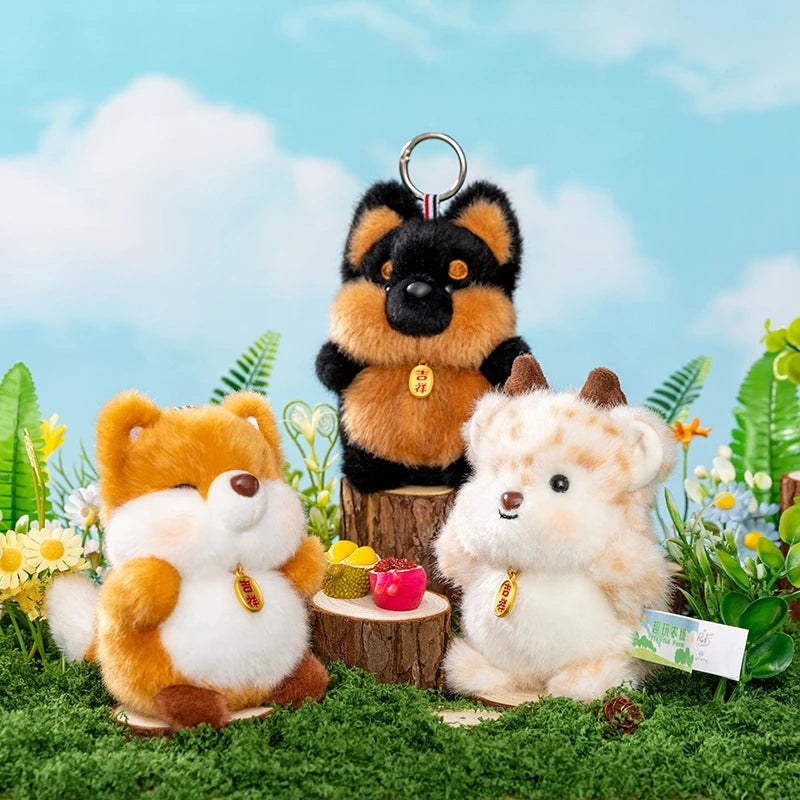 Kawaii Animal Lion Doll Cute Jumping Series Plush Pendant Rhinoceros Sloth Panda Monkey Toy Bee Husky Crocodile Super Soft Kids