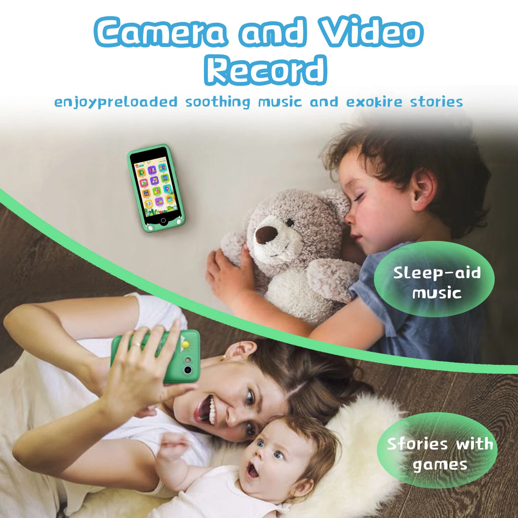 Kids Smart Phones - Educational Touch Screen Cell Phones for Children with Camera - Blue - Ages 3-12