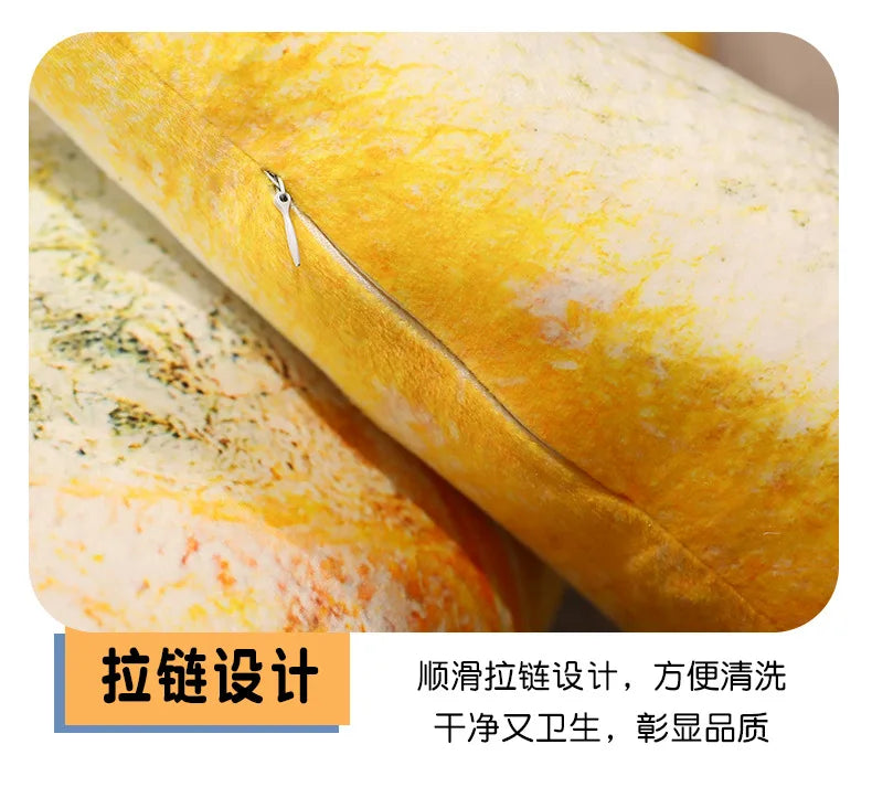 Artificial yellow croaker Plush Pillow Imitation Funny Fish Stuffed Pillow Emulational Home Sofa Plush Decoration Cushion