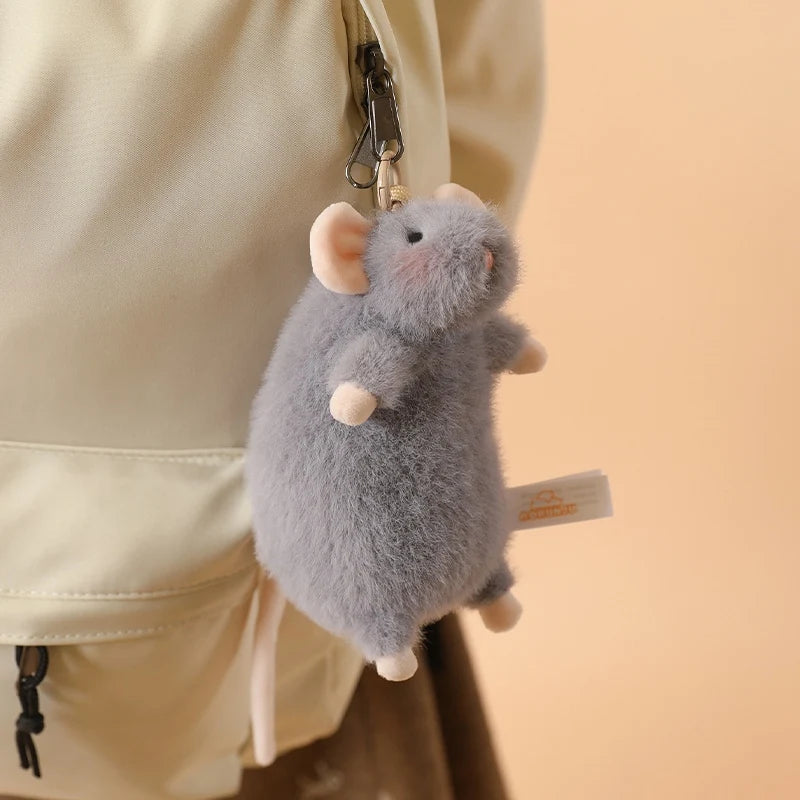 Ncie 1pc 15/21cm Cute Flower Branch Mouse Plush Pendant Kawaii Mouse Backpack Decro Stufffed Animal Happy Birthday Gifts