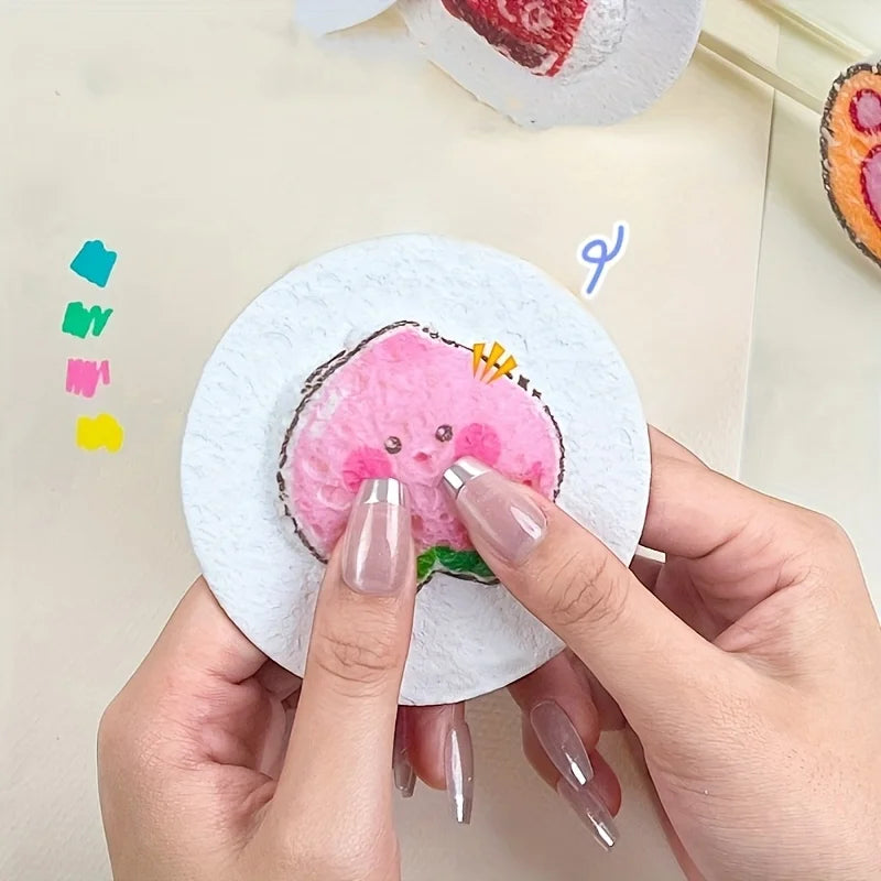 [20Pcs/50Pcs] Magic 3D Foam Explosion Art Paper Water Activated Expanding Drawing Board Kids DIY Craft Toy Puffy Texture Paintin