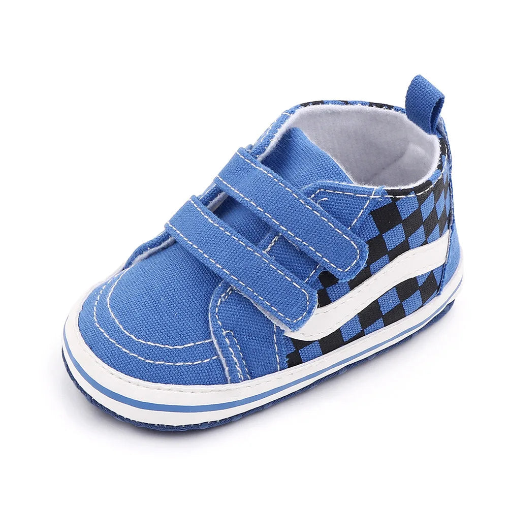 Baby Casual Shoes For Boys Soft Soles Non Slip Walking Sneakers With Hook And Loop Fastening D2545