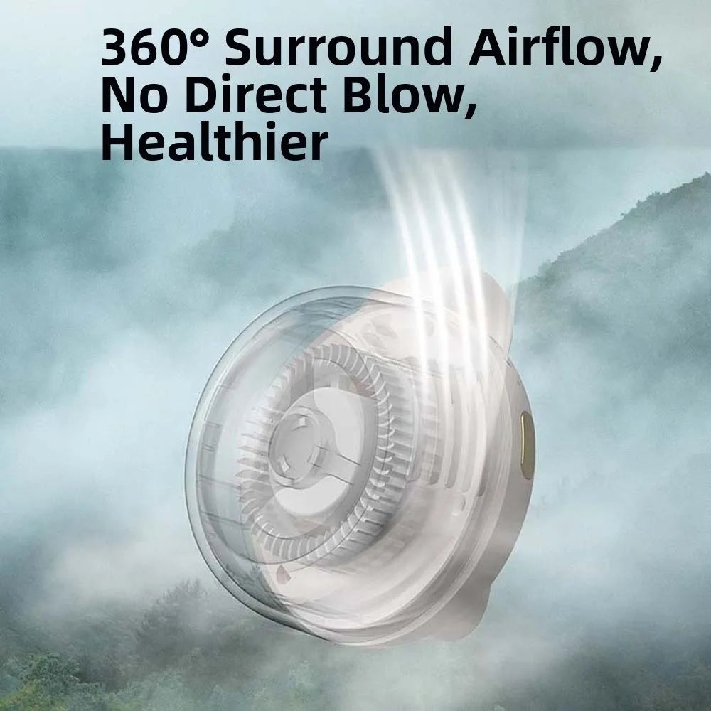 USB Rechargeable Clip-on Button Fan Multi-speed Adjustable Compact and Lightweight Hanging Waist Fan for 3.7V/900mAh