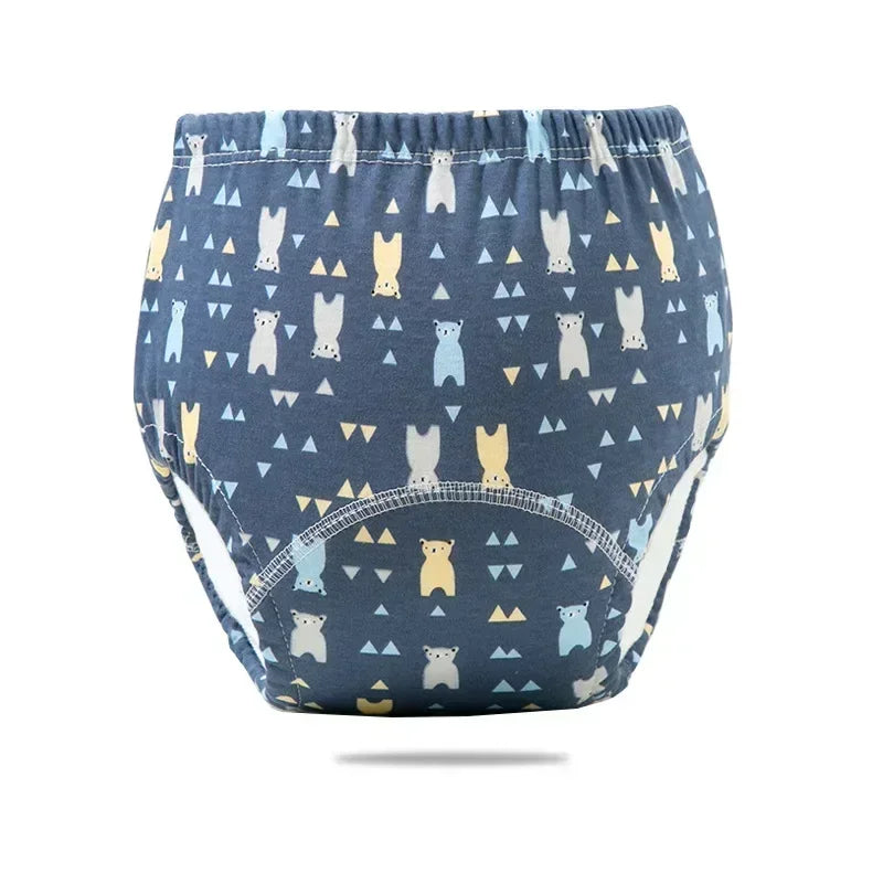 Cartoon Print Potty Training Pants Washable Breathable Cotton Cloth Diaper For Toddlers Nappy