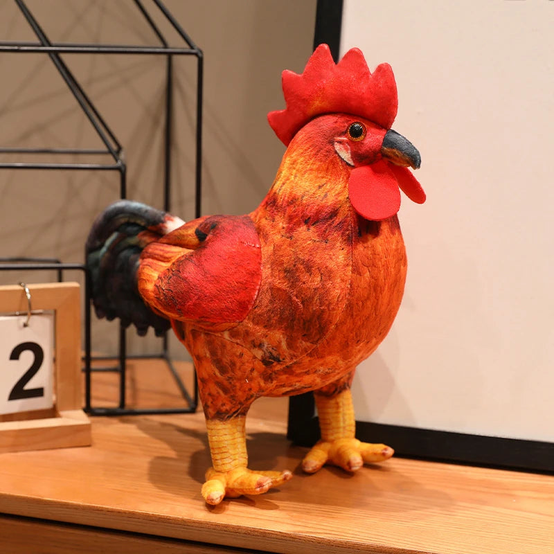 Hot High Quality 30/48cm Simulation Rooster Plush Toys Life Like Chicken Pillow Stuffed Soft Animal Dolls For Room Decor Gift