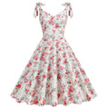 Summer New Parent-Child Dress Flower Bow Print Strap Dress Beach Party Fashion Cute V-Neck Mother Daughter Dress
